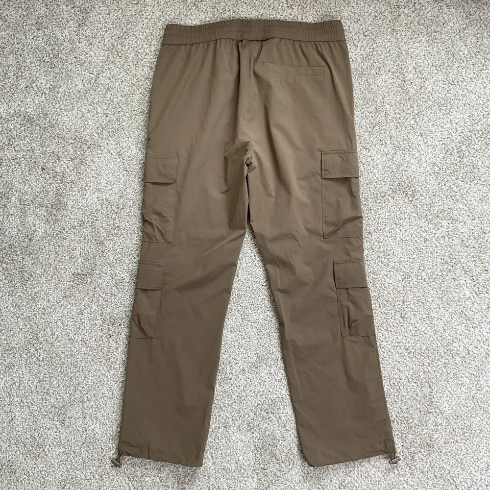 Men's PacSun Tan Straight Cargo Utility Pants Stretch Drawstring Comfort Size L - Picture 10 of 10
